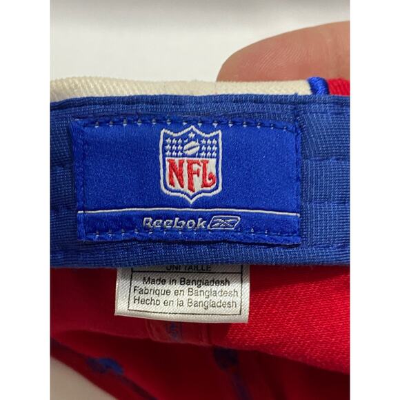 New York Giants NYG Reebok Hat Red White Blue NY Mens Red Cap One Size Adjustabl - Picture 4 of 8